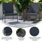 Flash Furniture 2 Pack Gray Stacking Wicker Patio Armchairs, 2PK 2-TW-3WBE073-GY-GG - alternate 9